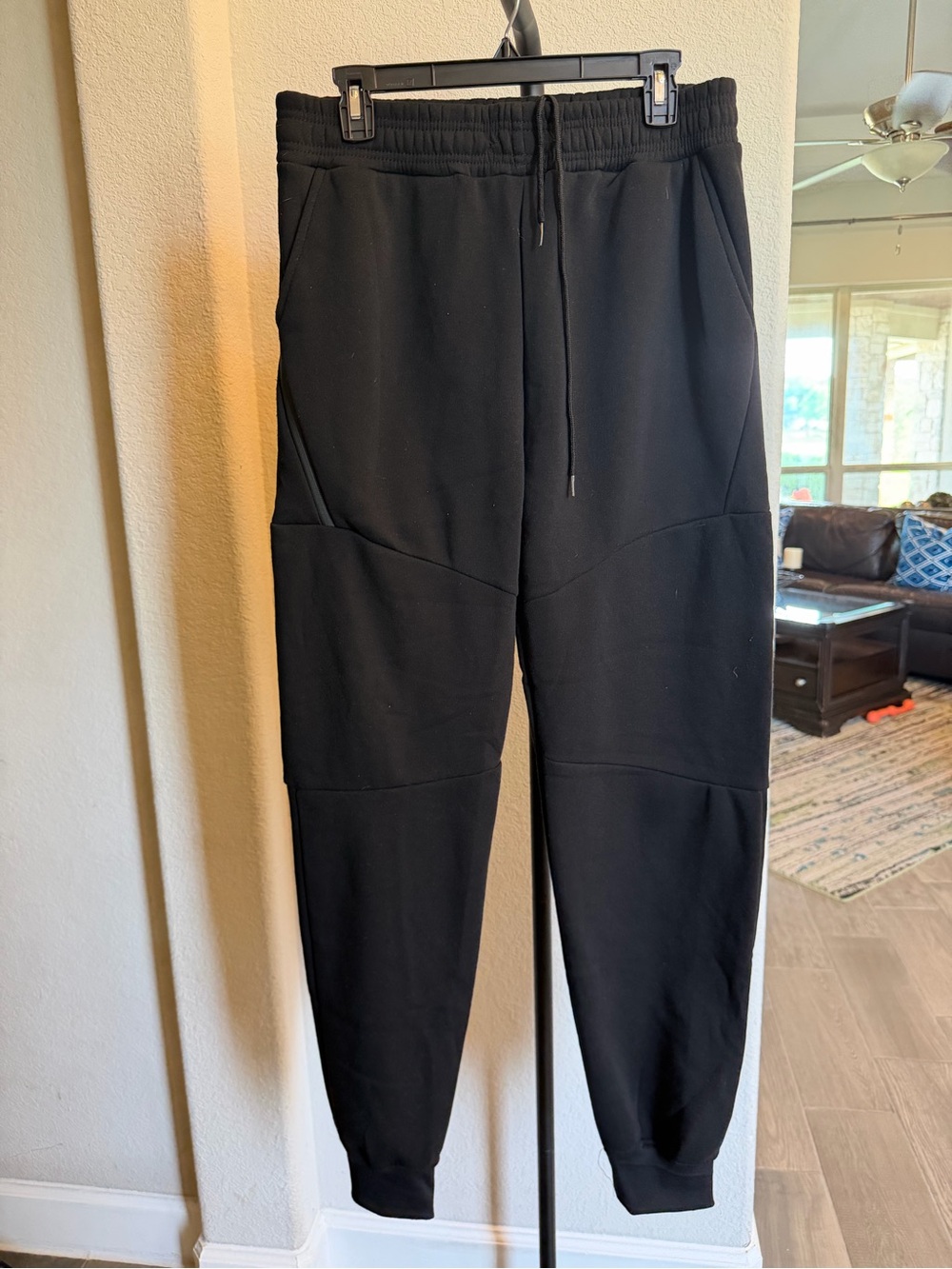 Cougar Sports Black Men's Jogger Sweatpants with Drawstring